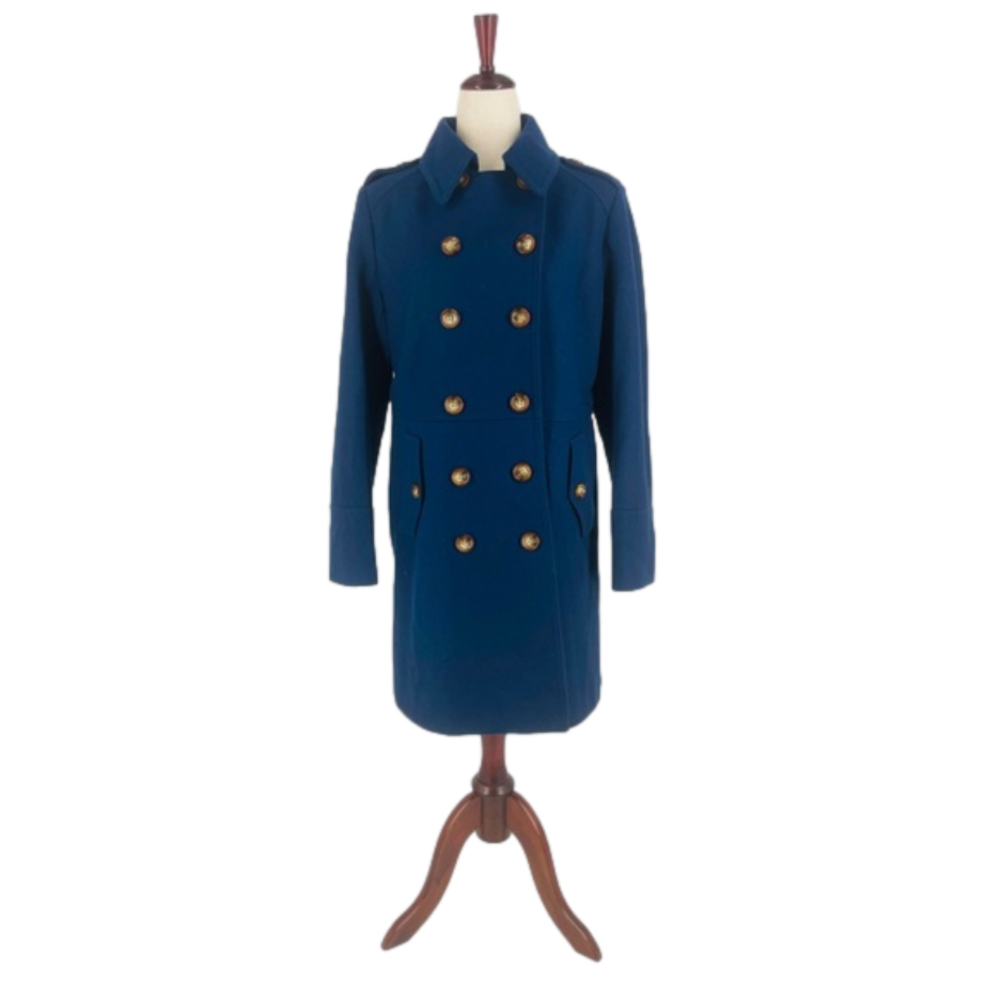 MICHAEL KORS Wool Blend Double Breasted Pea Coat Trench